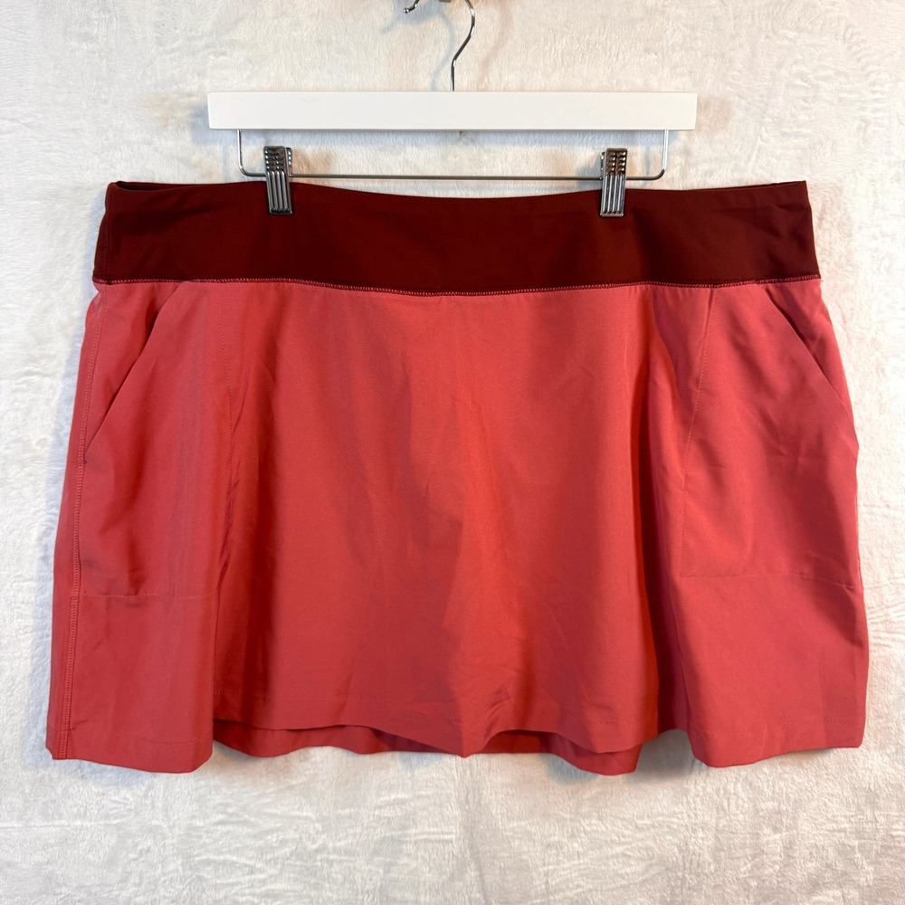 Lands' End Skort Athletic Performance Golf Tennis Plus Size Coral‎ Women